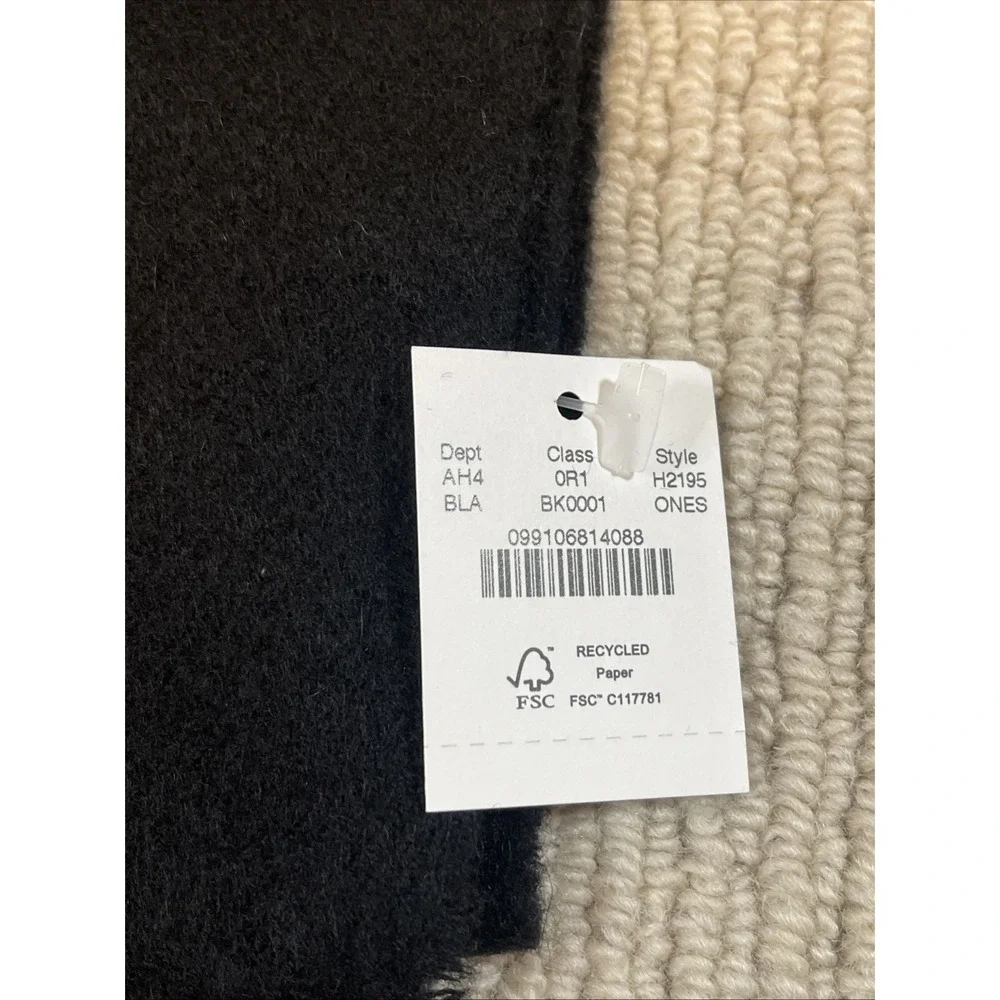 J. CREW Cashmere Blend Black Scarf NWT